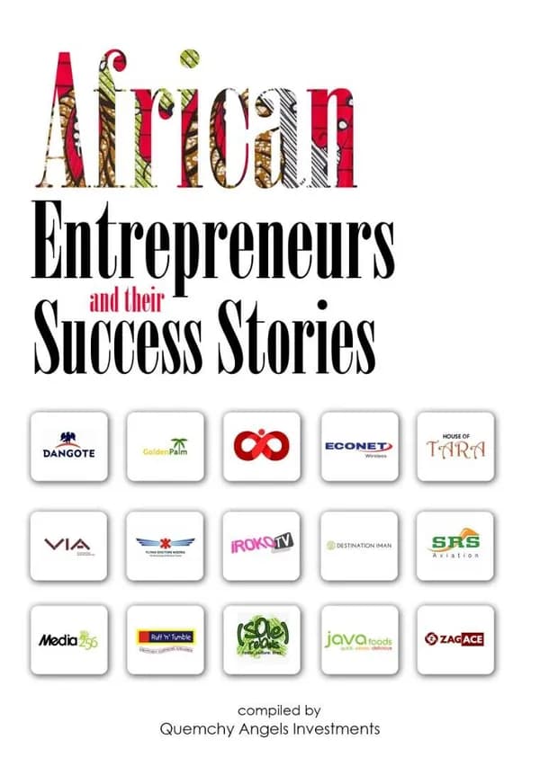 African Entrepreneurs and Their Success Stories by Quemchy Angels Investments, book cover